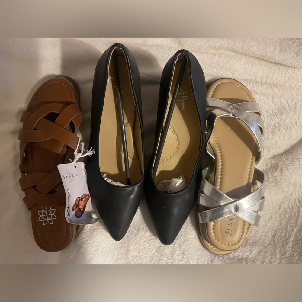 Shoes- 3 pairs- women Size 10.